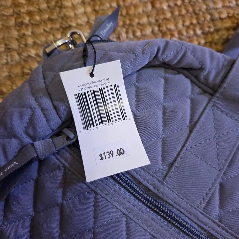 Vera Bradley Quilted Travel Bag in Light Blue - Picture 2 of 2